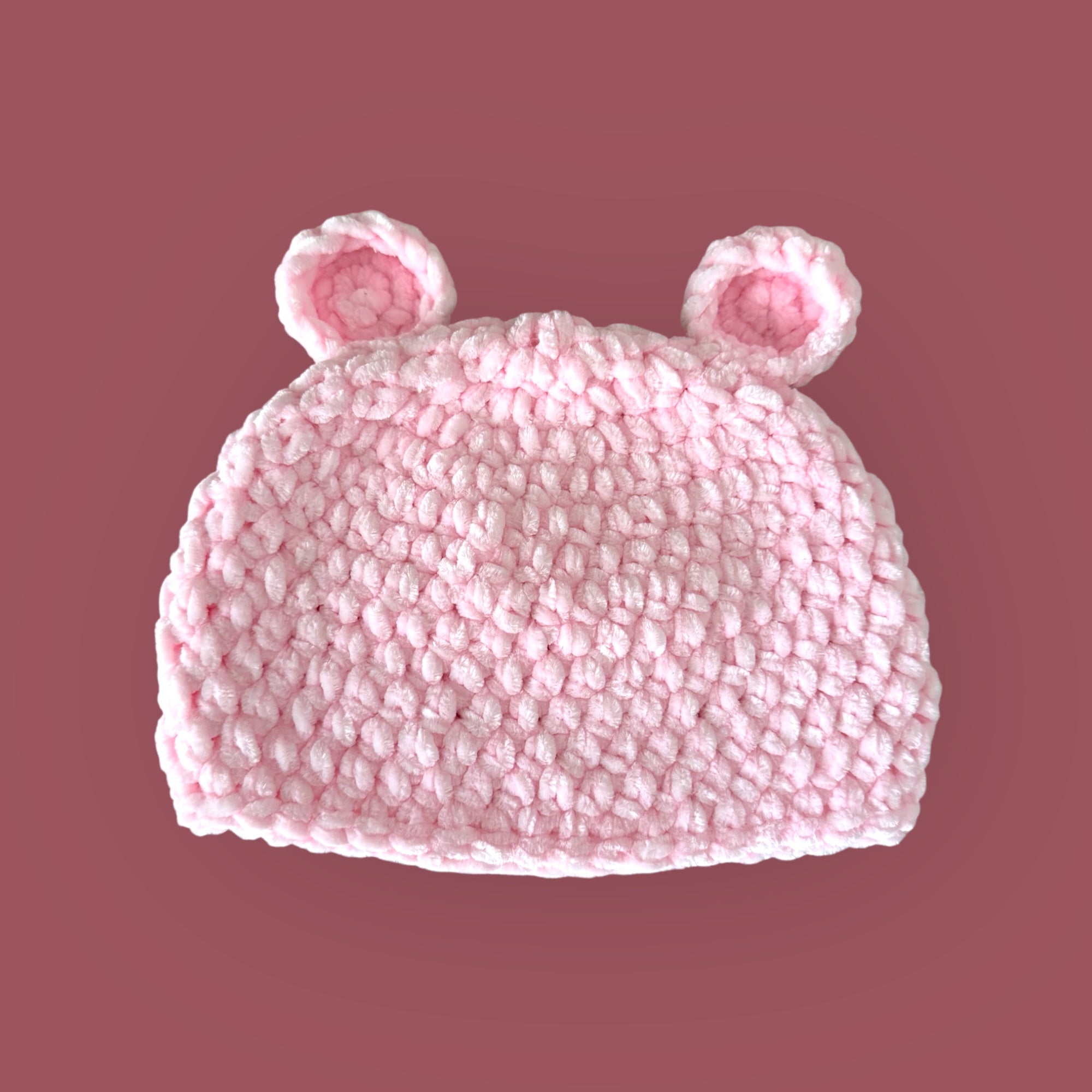 Pink Baby Bear Hat (EXTRA SOFT)