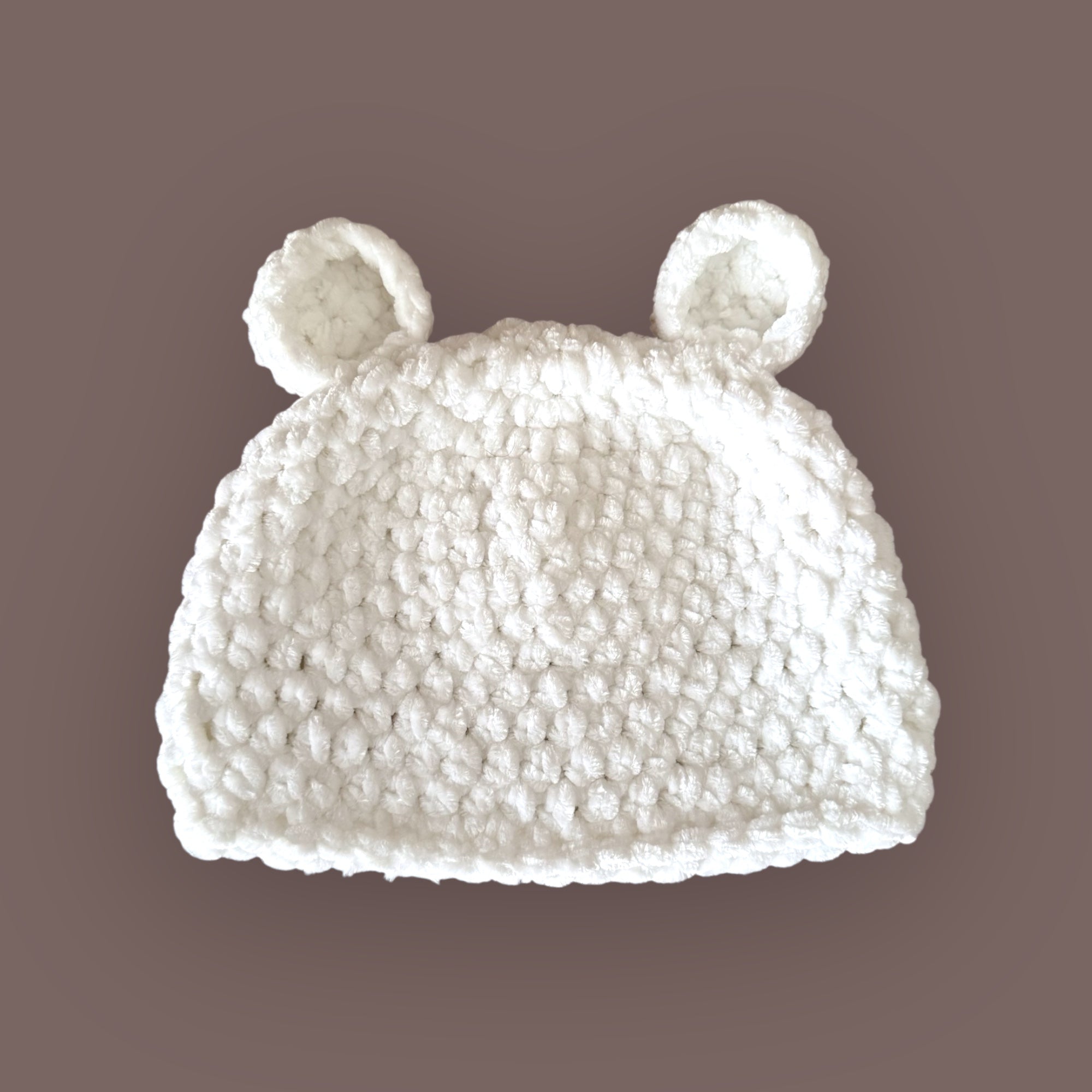 White Baby Bear Hat (EXTRA SOFT)