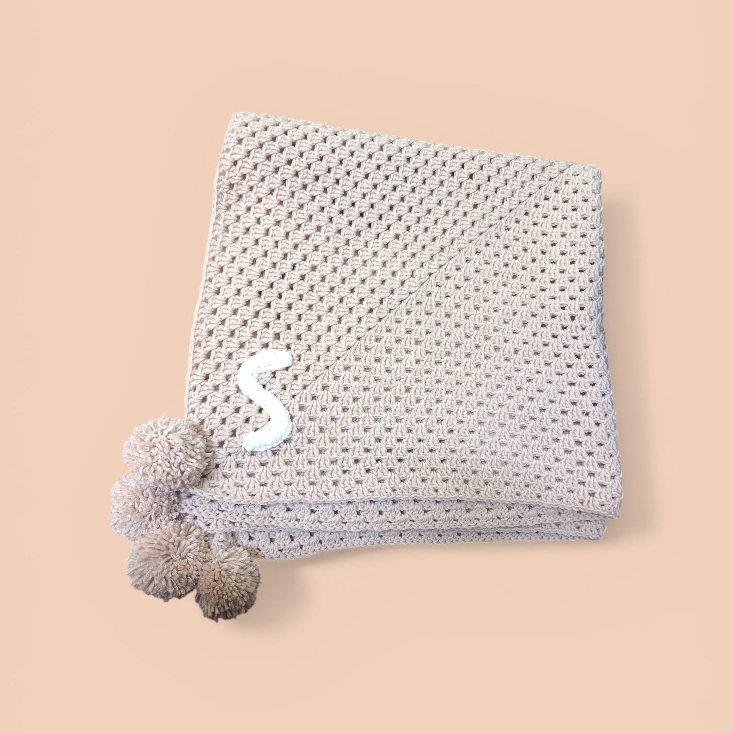Pompoms Blanket (Champagne)