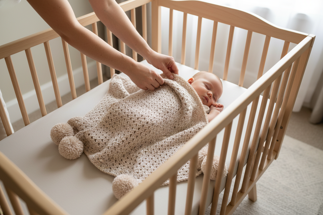 Pompoms Blanket (Champagne)