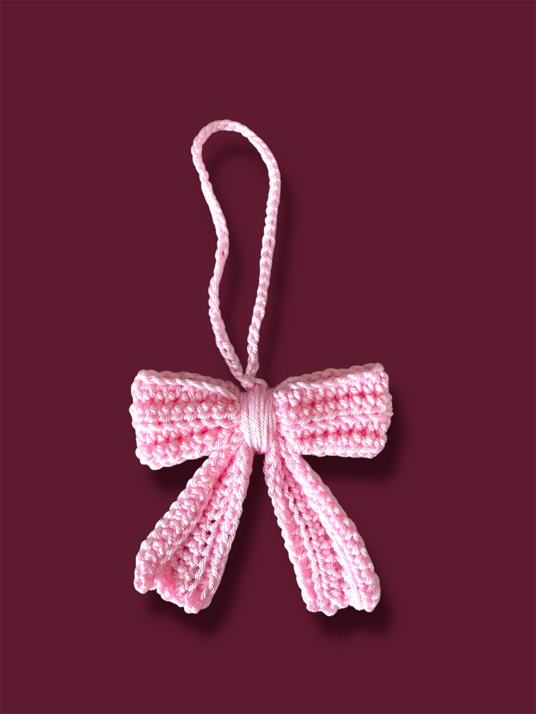 Pink Bow Bag Charm