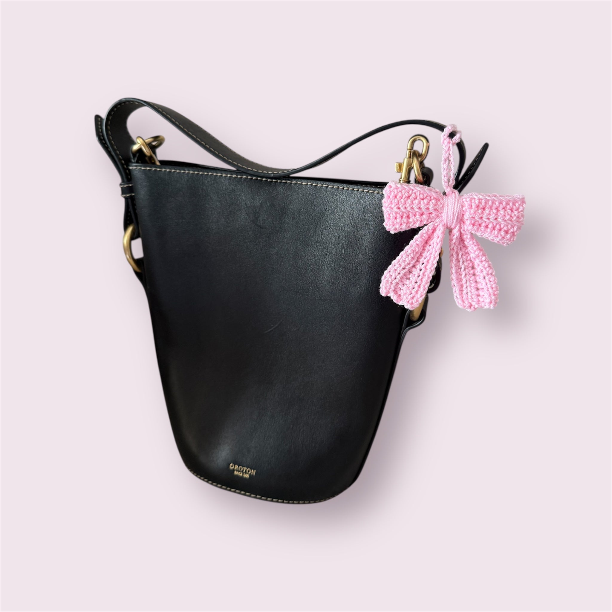 Pink Bow Bag Charm