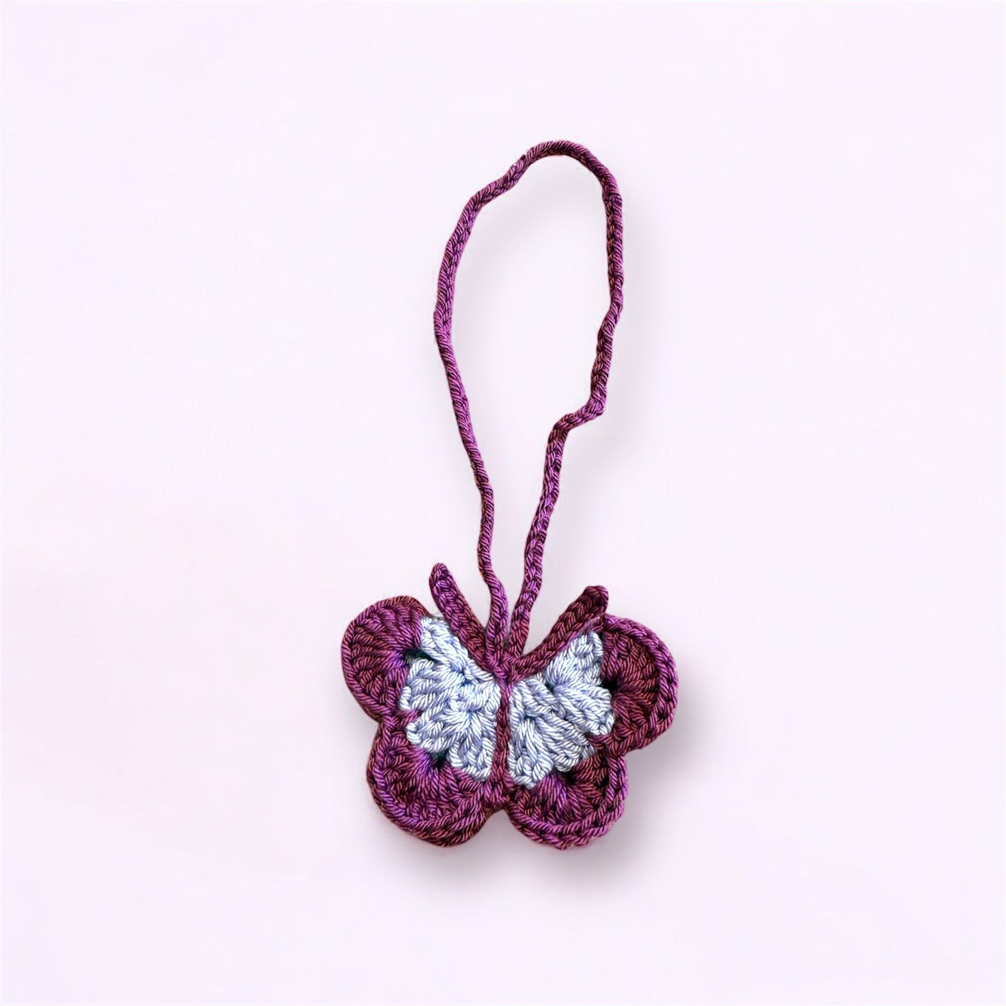 Purple Butterfly Bag Charm
