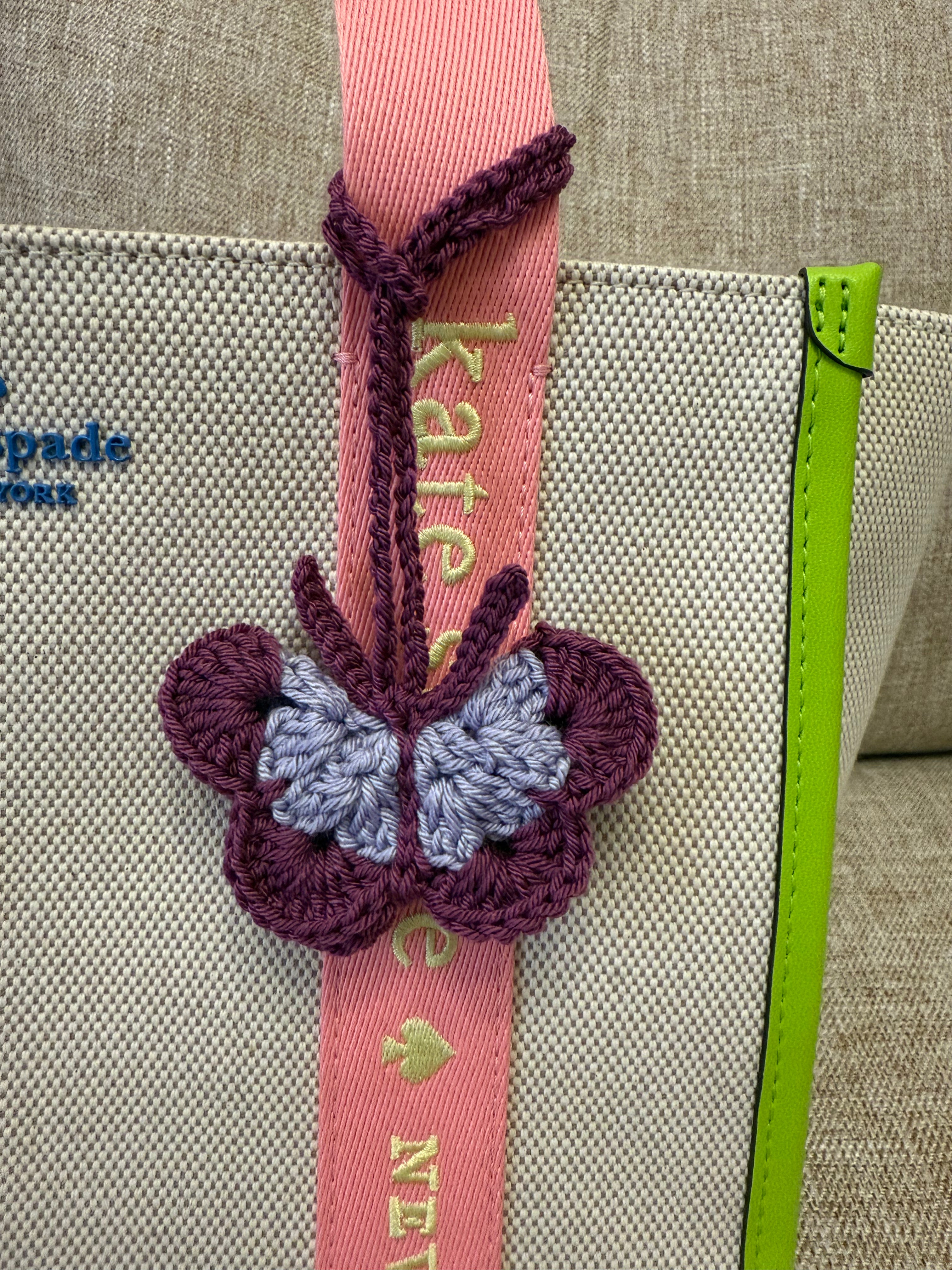 Purple Butterfly Bag Charm