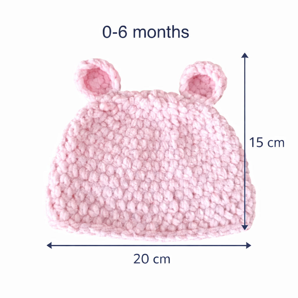 Pink Baby Bear Hat (EXTRA SOFT)