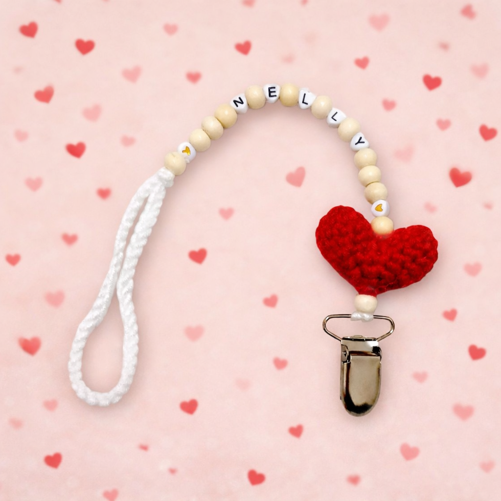 Heart Pacifier Clip Holder