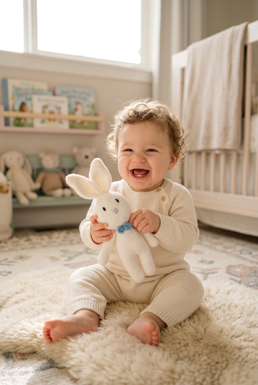 White Boy Bunny Toy
