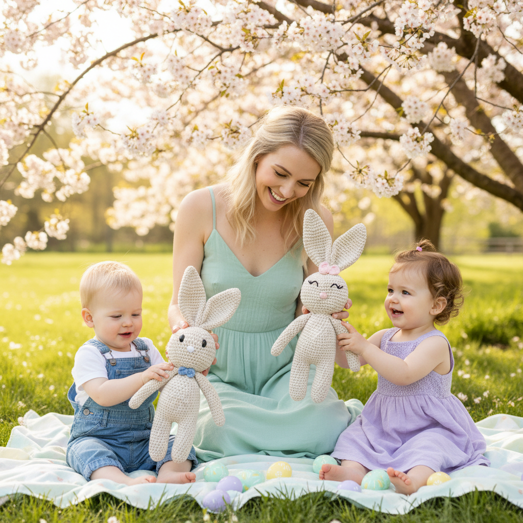 Easter Family with Exact Bunnies