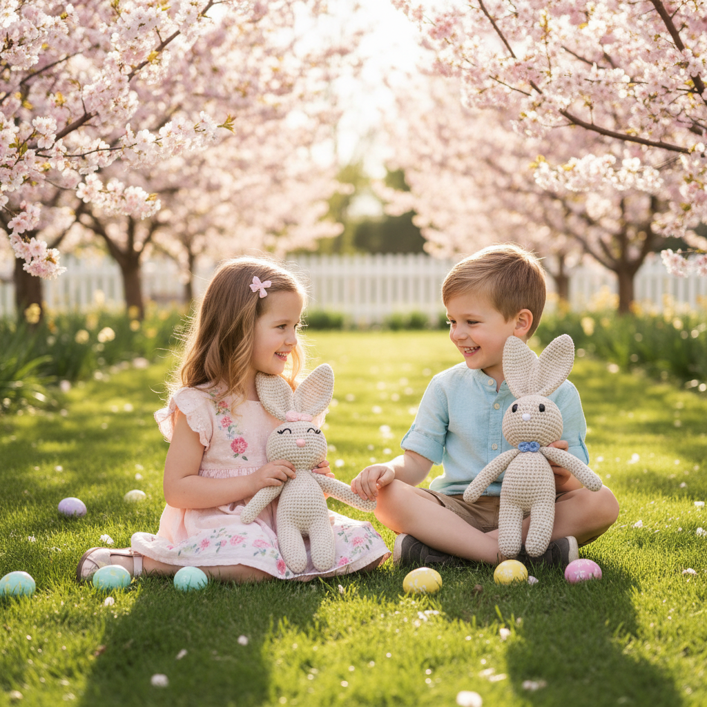 Easter Sibling Bundle - Kids in Garden