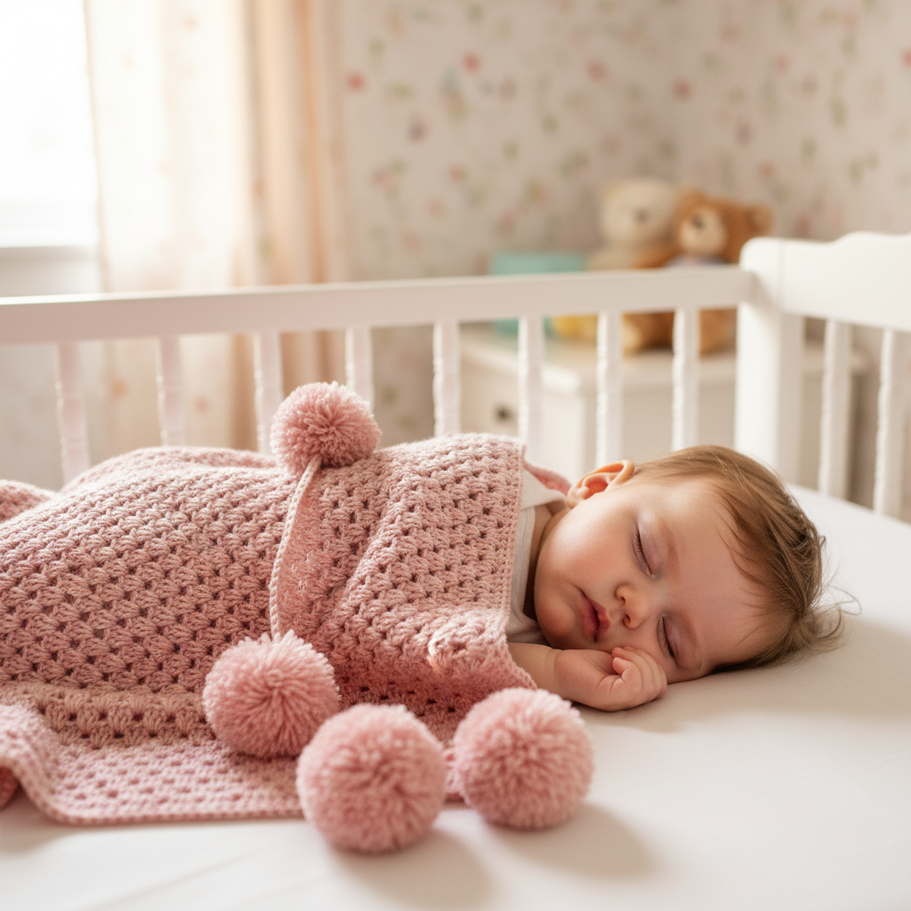 Pompoms Blanket (Pink)