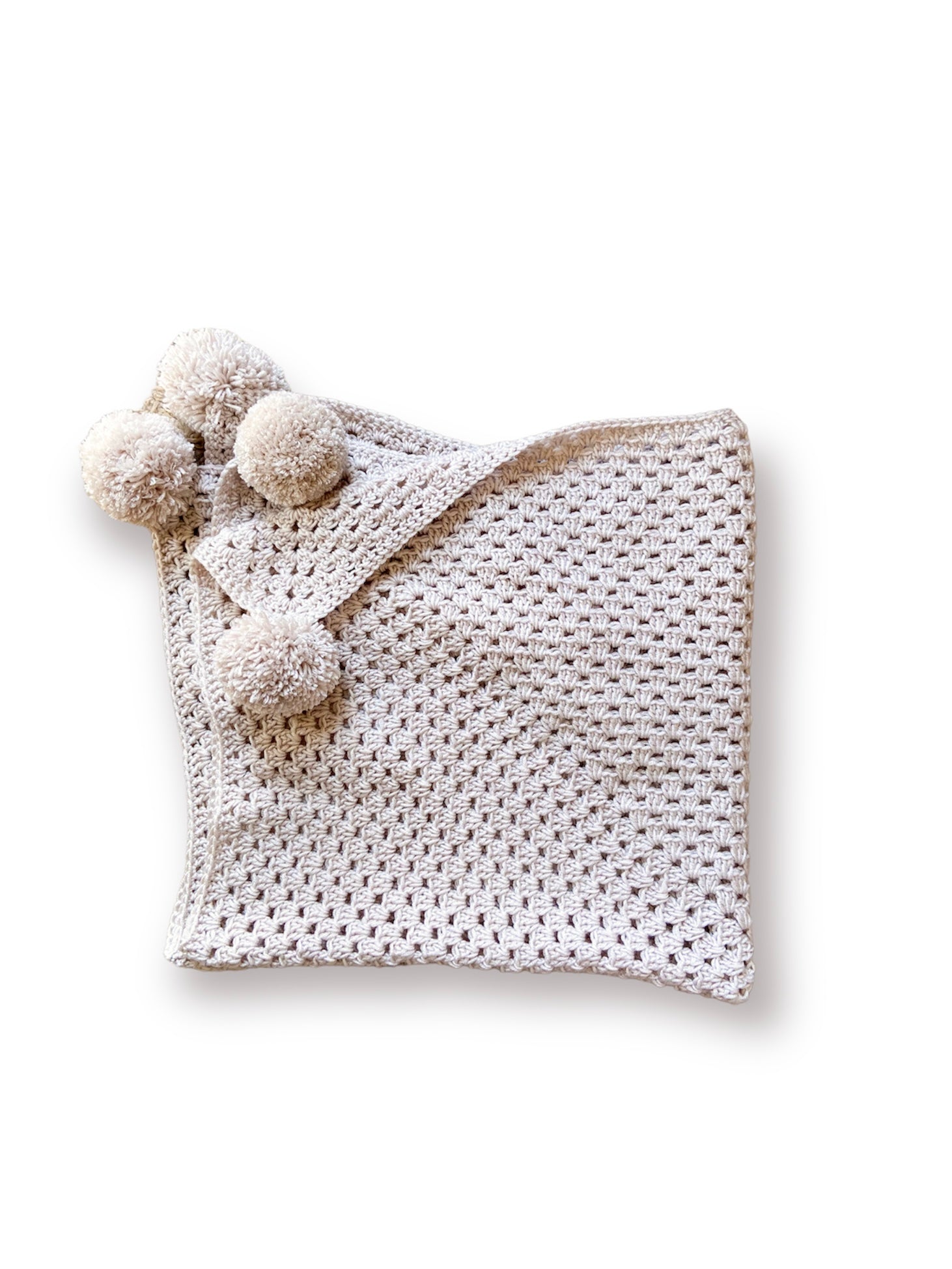 Pompoms Blanket (Champagne)
